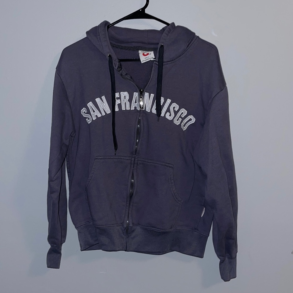 San Francisco grey zip up hoodie size small ( good sports inc )